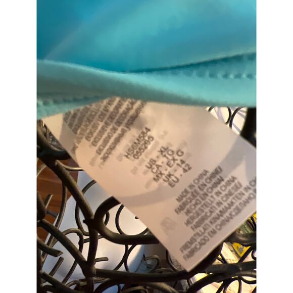 Hobie Sky Blue Embroidered Size XL Swimsuit Strapless Top Cool Boho Pool Style - Picture 6 of 6